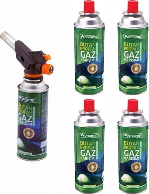 Orcamp Kamp Kartuş Tüp 227 Gr Çakmaklı Pürmüz Set 5'Li - Image 1