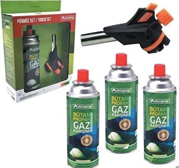 Orcamp Orgaz Çakmaklı Turbo Torch Pürmüz Ve 4 Adet Kartuş - Image 1