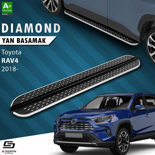 S-Dizayn Toyota RAV 4 5 Diamond Krom Yan Basamak 173 Cm 2018 Üzeri - Image 1