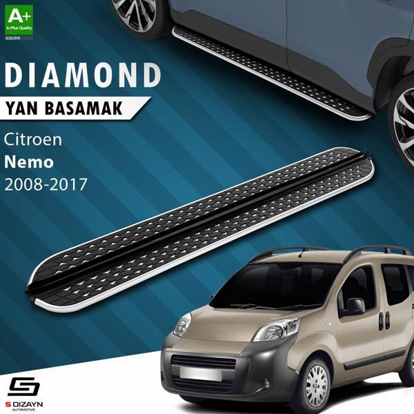 S-Dizayn Citroen Nemo Diamond Krom Yan Basamak 173 Cm 2008-2017 - Image 1