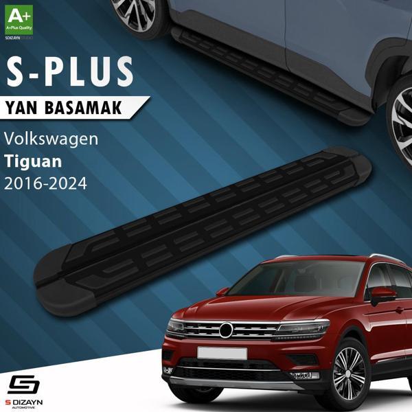 S-Dizayn VW Tiguan 2 S-Plus Siyah Yan Basamak 173 Cm Etekli 2016-2024 - Image 1