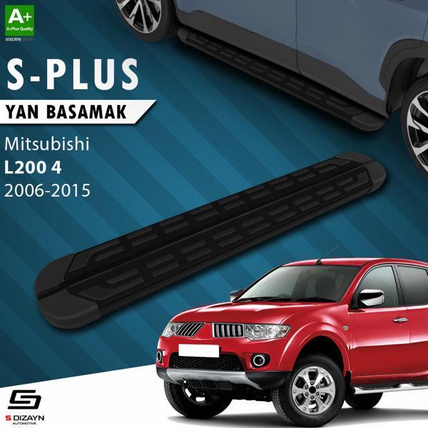 S-Dizayn Mitsubishi L200 4 S-Plus Siyah Yan Basamak 193 Cm 2006-2015 - Image 1