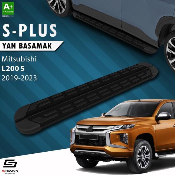S-Dizayn Mitsubishi L200 5 Makyajlı S-Plus Siyah Yan Basamak 203 Cm Etekli 2019-2023 - Image 1