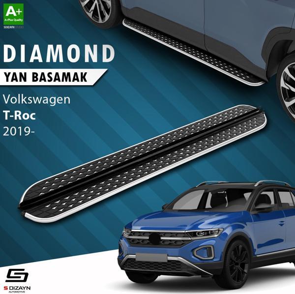 S-Dizayn VW T-Roc Diamond Krom Yan Basamak 173 Cm 2019 Üzeri - Image 1