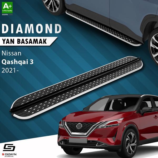 S-Dizayn Nissan Qashqai 3 Diamond Krom Yan Basamak 173 Cm 2021 Üzeri - Image 1