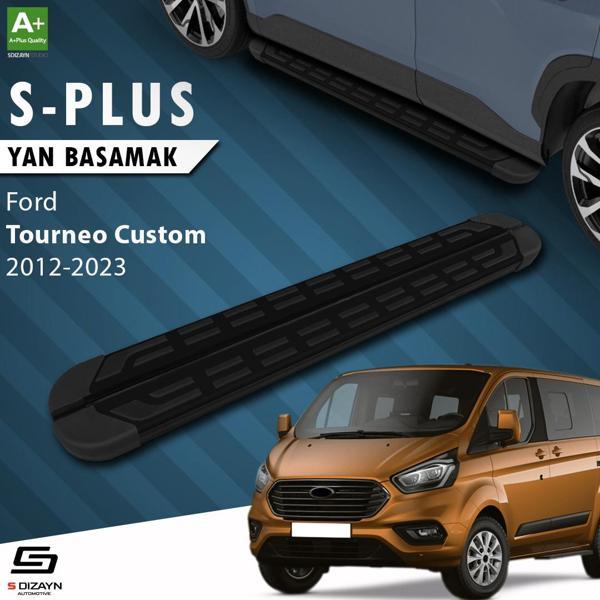 S-Dizayn Ford Tourneo Custom Kısa Şase S-Plus Siyah Yan Basamak 203 Cm 2012-2023 - Image 1