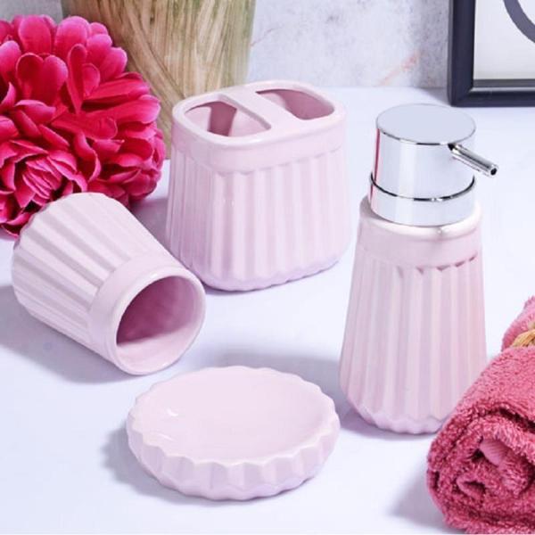 Ksv stonware 4 lü banyo seti takımı - sıvı sabunluk seti msb-06888 - Image 1