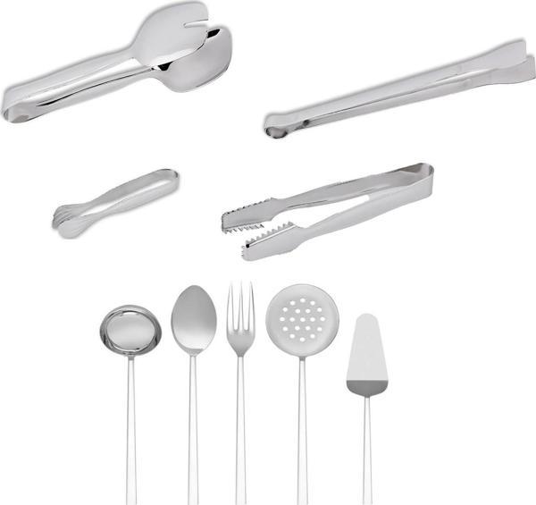 Hisar servis seti takımı - 9 parça servis maşası seti paslanmaz çelik - Image 1