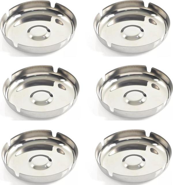 açık metal paslanmaz küllük - 6 lı kül tablası 11,5 cm - Image 1