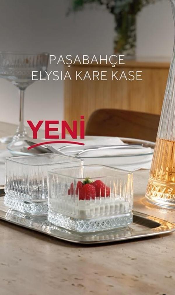 Paşabahçe elysia kare magnolia kasesi - 12 li çok amaçlı kase çerezlik - Image 1