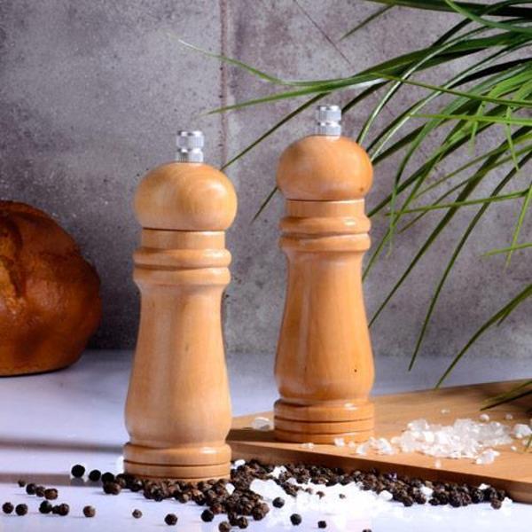 Ahşap öğütücü - tuz karabiber öğütücüsü küçük 15,5 cm(tekli) - Image 1