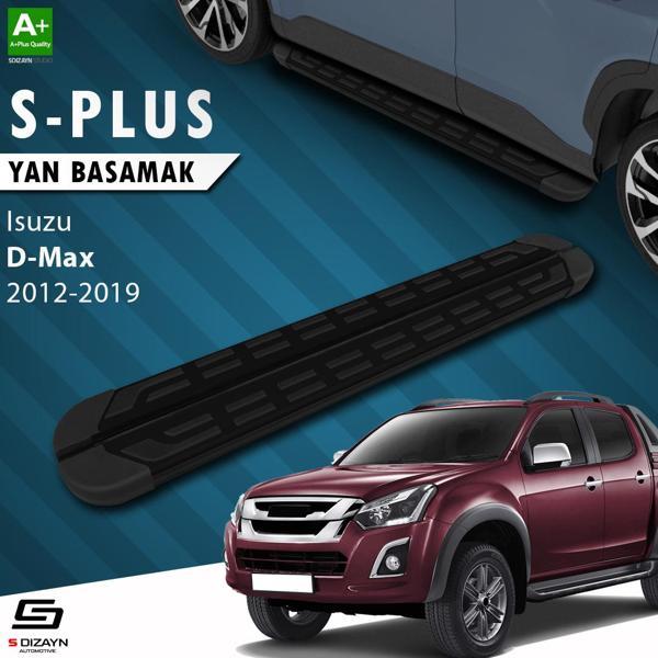 S-Dizayn Isuzu D-Max 2 S-Plus Siyah Yan Basamak 203 Cm 2012-2019 - Image 1