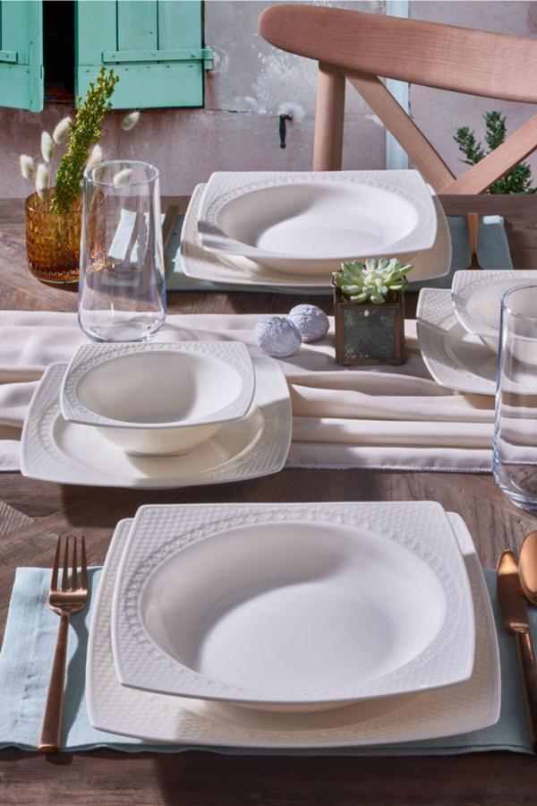 Güral bone porselen bonenjoy yemek takımı seti 24 prç.6 kişilik - Image 1