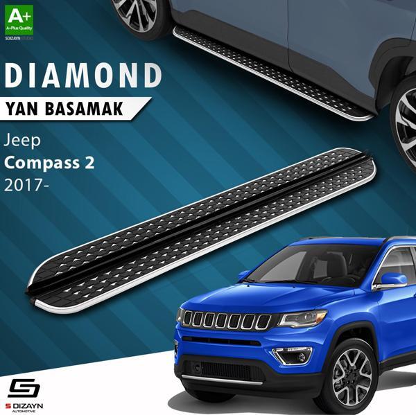 S-Dizayn Jeep Compass 2 Diamond Krom Yan Basamak 173 Cm 2017 Üzeri - Image 1