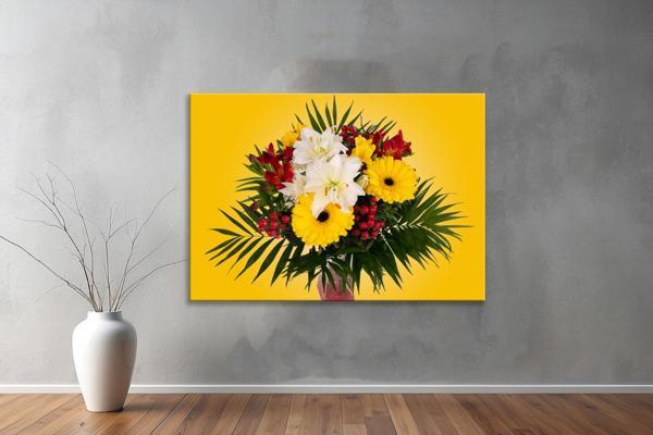 Dekoratif Çiçekler  YatayKanvas Tablo 44  - Image 1
