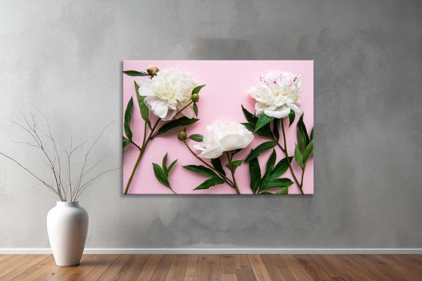 Dekoratif Çiçekler  YatayKanvas Tablo 45  - Image 1
