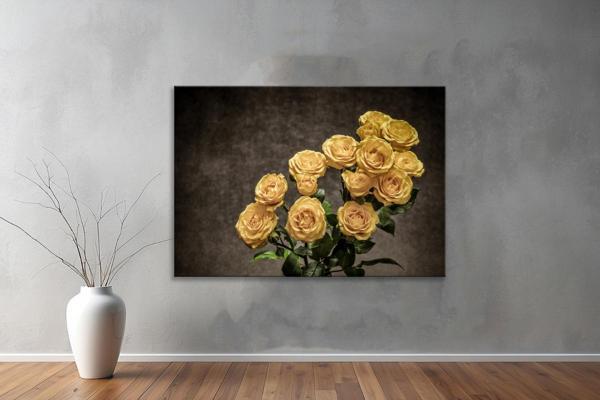 Dekoratif Çiçekler  YatayKanvas Tablo 57  - Image 1