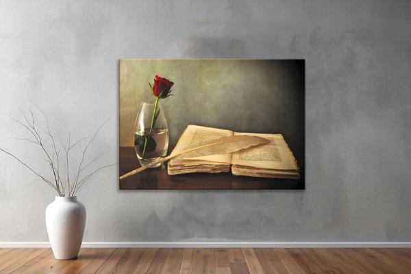 Dekoratif Çiçekler  YatayKanvas Tablo 64  - Image 1
