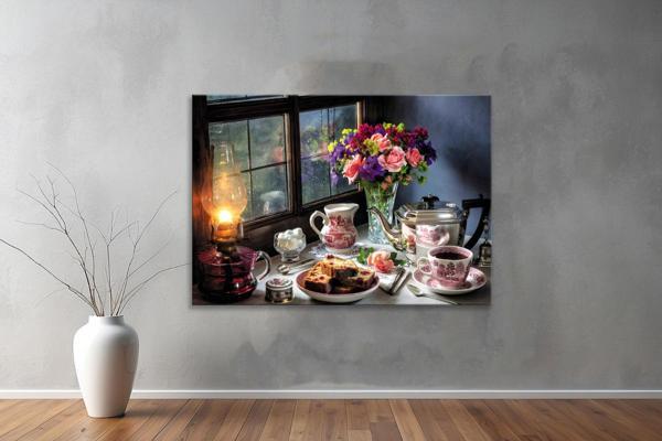 Dekoratif Çiçekler  YatayKanvas Tablo 75  - Image 1