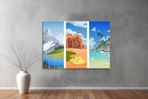 Dekoratif Çizim YatayKanvas Tablo 10  - Image 1