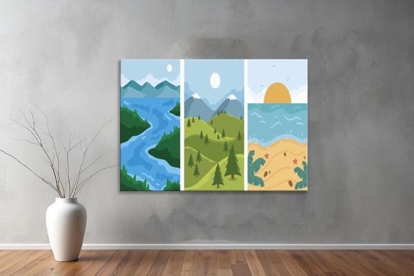 Dekoratif Çizim YatayKanvas Tablo 13  - Image 1