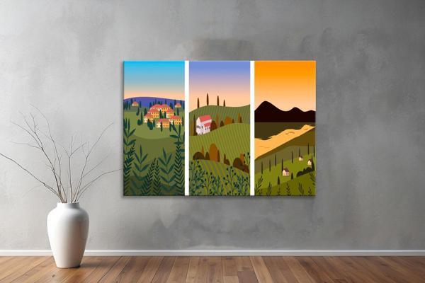Dekoratif Çizim YatayKanvas Tablo 17  - Image 1