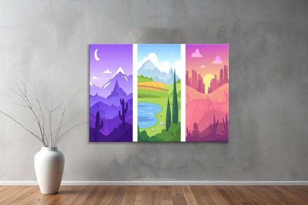 Dekoratif Çizim YatayKanvas Tablo 18  - Image 1