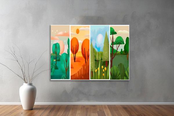 Dekoratif Çizim YatayKanvas Tablo 21  - Image 1