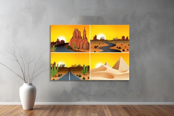 Dekoratif Çizim YatayKanvas Tablo 28  - Image 1