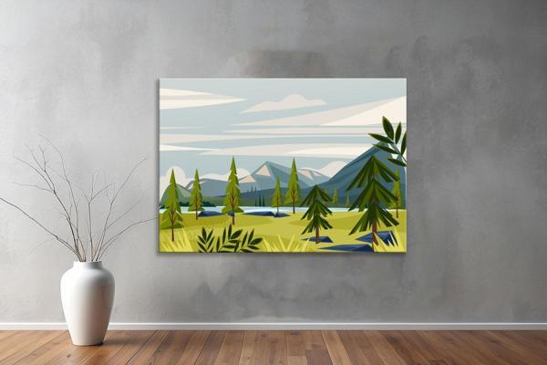 Dekoratif Çizim YatayKanvas Tablo 30  - Image 1