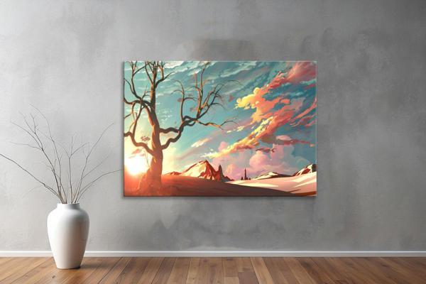 Dekoratif Çizim YatayKanvas Tablo 36  - Image 1