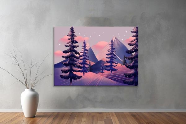 Dekoratif Çizim YatayKanvas Tablo 60  - Image 1