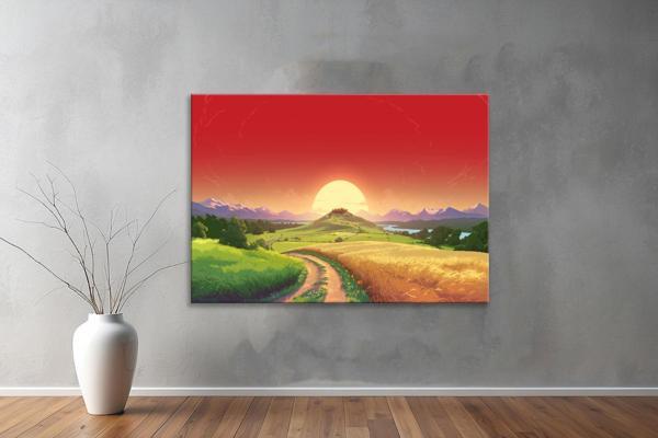 Dekoratif Çizim YatayKanvas Tablo 86  - Image 1