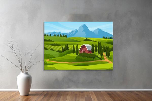 Dekoratif Çizim YatayKanvas Tablo 92  - Image 1