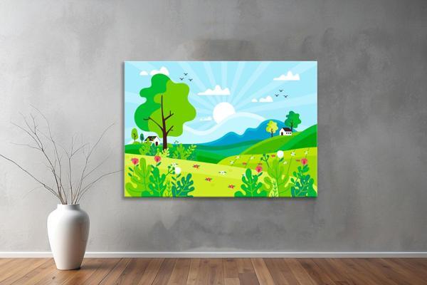 Dekoratif Çizim YatayKanvas Tablo 93  - Image 1