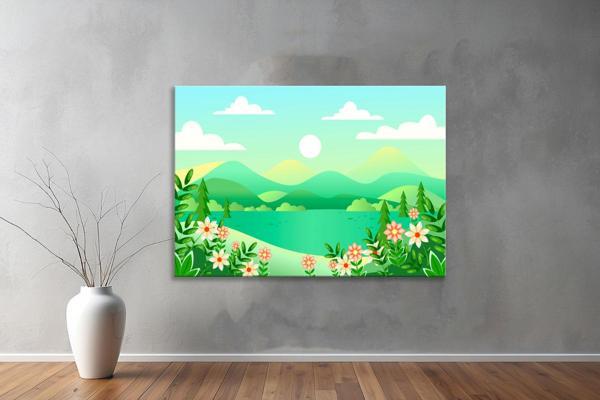 Dekoratif Çizim YatayKanvas Tablo 94  - Image 1