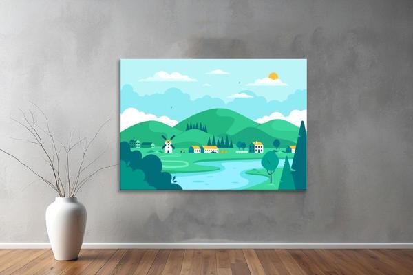 Dekoratif Çizim YatayKanvas Tablo 97  - Image 1