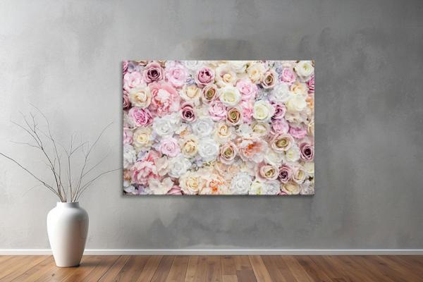 Dekoratif Çiçekler  YatayKanvas Tablo 15  - Image 1