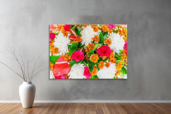 Dekoratif Çiçekler  YatayKanvas Tablo 22  - Image 1