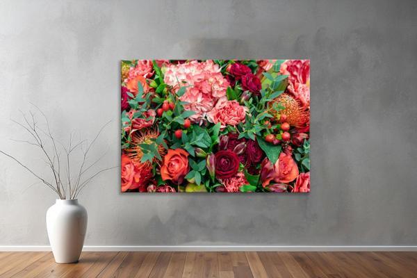 Dekoratif Çiçekler  YatayKanvas Tablo 27  - Image 1