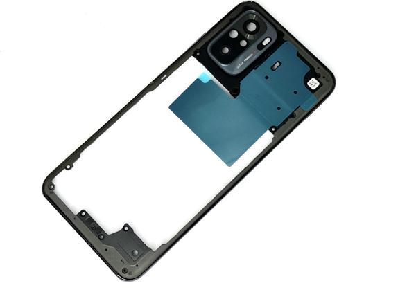 Tkgz Xiaomi Redmi Note 10 (4G) kasa Arka Pil Batarya Kapağı SİYAH - Image 1