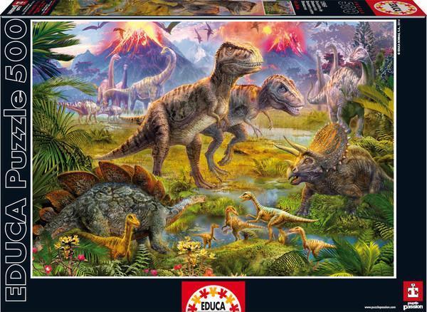 Educa 15969 Dinosaur Gathering 500 Parça Puzzle - Image 1