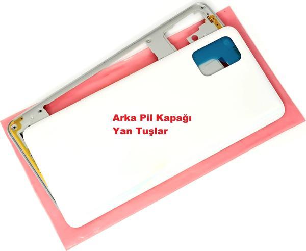 Tkgz Samsung Galaxy A51 (SM-A515) KASA Arka Pil Batarya Kapağı BEYAZ - Image 1