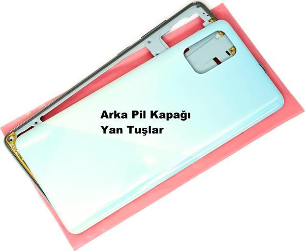 Tkgz Samsung Galaxy (SM-A715) A71 KASA Arka Pil Batarya Kapağı Mavi - Image 1