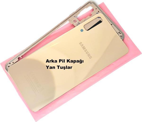 Tkgz Samsung Galaxy A7 A750 (2018) kasa Arka Pil Batarya Kapağı GOLD - Image 1