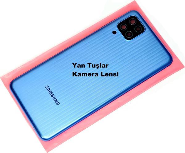 Tkgz Samsung Galaxy M12 kasa Arka Pil Batarya Kapağı Mavi - Image 1