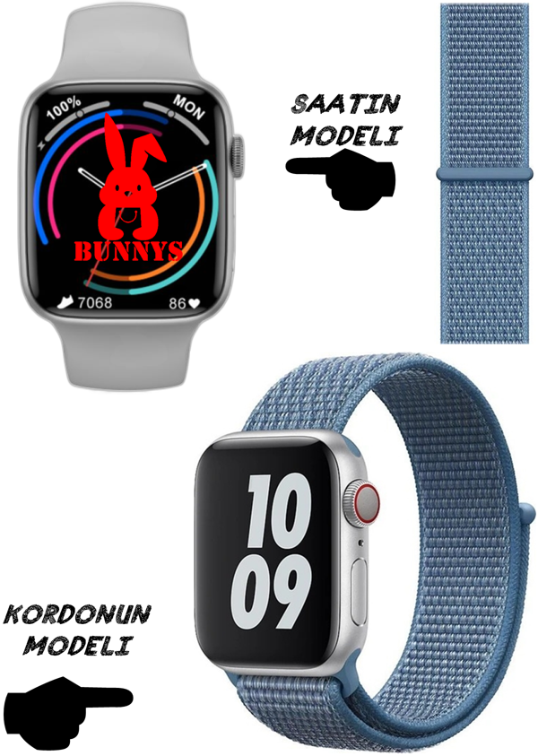 Akıllı Saat Nfc Özellikli Bt Konuşma Özellikli Akıllı Saat Wacht 8 HASIR KORDON - Image 1
