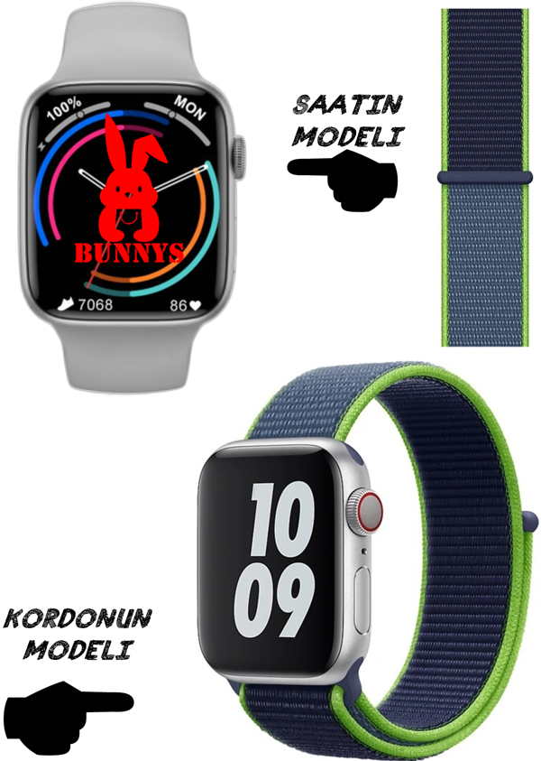 Akıllı Saat Nfc Özellikli Bt Konuşma Özellikli Akıllı Saat Wacht 8 HASIR KORDON - Image 1