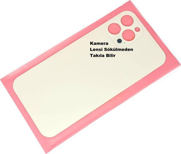 Tkgz İphone 12 PRO MAX Arka Pil Batarya Kapağı (CAM) Gold - Image 1