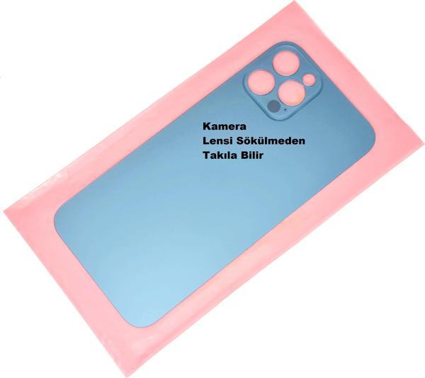 Tkgz İphone 12 PRO Arka Pil Batarya Kapağı (CAM) Mavi - Image 1